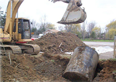 Underground Oil Tank in front yard