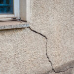 Large crack in a home's foundation